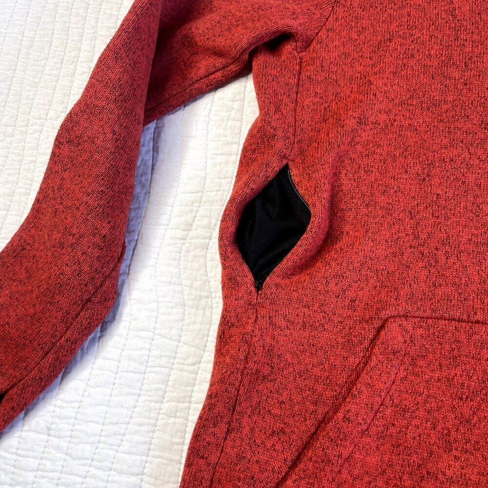 NIKE Womens SZ S Pullover Hoodie Long Sleeves Kangaroo Pocket Logo Red - Picture 13 of 15